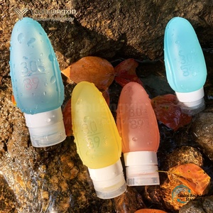 Bouteilles de voyage en silicone, gel souple, bouteilles de voyage pour l'extérieur, rangement portable, shampoing, gel douche, 89 ml - Product Image 5