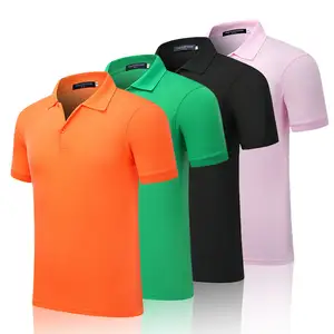 12色アジアンサイズカスタム印刷ロゴTシャツユニフォーム100% ポリエステルプラスサイズブランクプレーンスポーツゴルフメンズポロシャツ