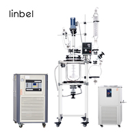 Réacteur en verre borosilicate 3.3 à double enveloppe de 5L, 10L, 20L, 30L, 50L, 100L, 200L