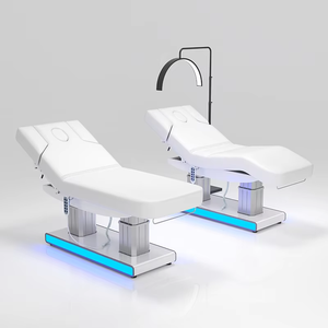 Nuovo Arrivo: Lettino da Massaggio per Salone di Bellezza con Base Argentata, Lussuoso Lettino Elettrico a 4 Motori per Trattamenti Estetici e Spa Facciale - Product Image 3