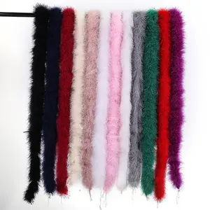 wholesale 40 grams Pink Blue Yellow Fluffy Heavy Weight Turkey Marabou Feather Boa for dress shoe decoration