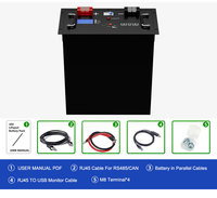 Batterie au lithium LiFePO4 Gel 51,2 V 100 Ah 200 Ah 300 Ah avec BMS, protection IP55, communication CAN, utilisation domestique, empilable