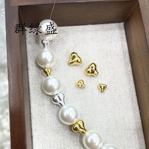 Qunlvsheng S925 Sterling Silver Peach Spacer Beads For Jewelry Making DIY <b>Bracelet</b> Necklace Accessories - Product Image 2