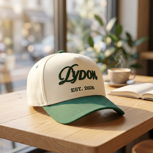 Casquette de baseball unisexe haut de gamme à 5 panneaux, sportive, en sergé 100 % coton, bicolore, ajustable, personnalisable, broderie 3D, pour le golf - Product Image 2