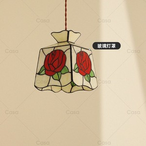Lámpara colgante de vitral estilo Tiffany, cuadrada, con bombilla LED E27, iluminación decorativa para el hogar, para casa de huéspedes, cafetería, bar, restaurante - Product Image 3