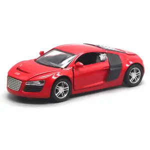 Model Auto Audi Jongens Speelgoed 3 Jaar Oud Diecast Metal Car Verjaardagscadeau Kid Audi R8 Model Pull Back Auto legering Hi