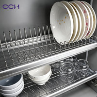 Égouttoir à vaisselle mural double couche avec design de drainage et rangement double usage pour des comptoirs de cuisine bien organisés