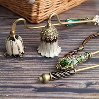 Mèche de bougie en métal décorée de diamants vintage, extincteur à long manche, accessoires de parfum