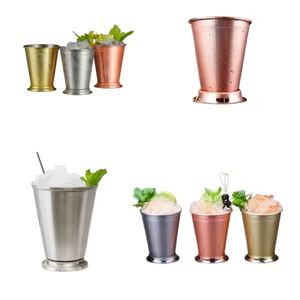 Vasos de Cerveza Personalizados de Acero Inoxidable, Vasos Premium Irrompibles, Vaso Tipo Cono para Mint Julep - Product Image 4