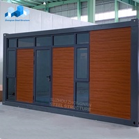 Luxe minuscule toilette portable modulaire mobile préfabriqué 20 pieds conteneur d'expédition en bois maison préfabriquée maison