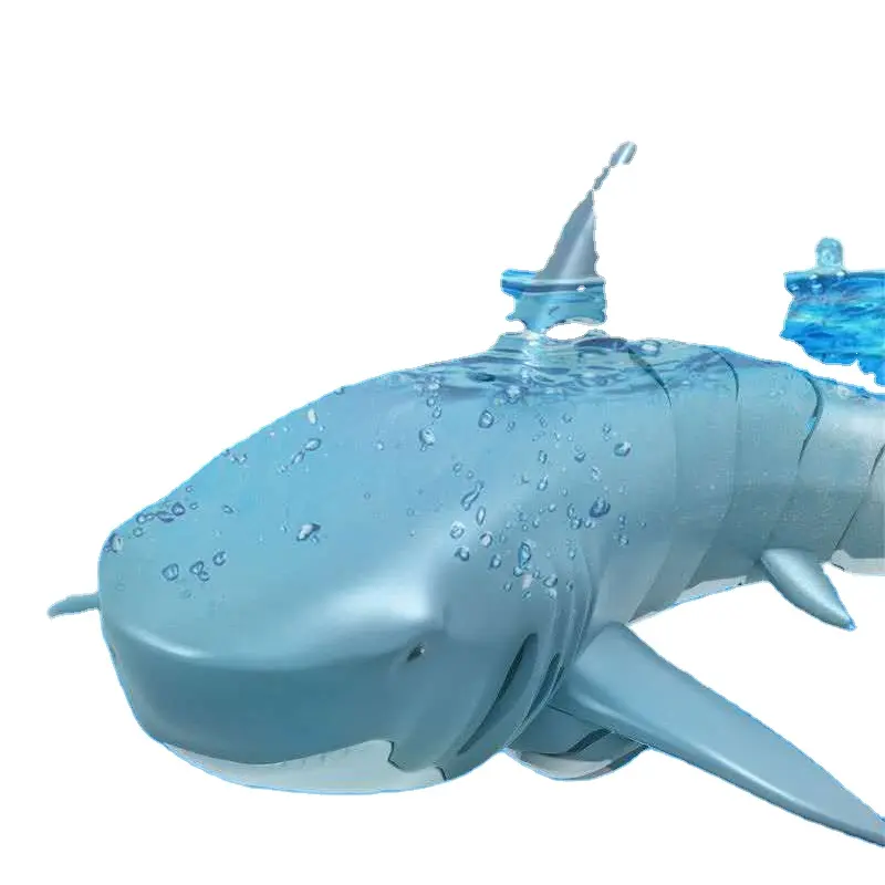 2.4G आर/सी रिमोट कंट्रोल शार्क असली lifelike आंदोलन चलाया हुआ समुद्र मास्टर खिलौने