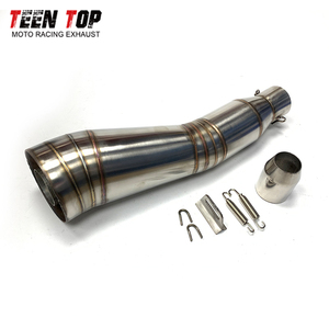 Silencieux d'échappement en acier inoxydable Teentop pour Yamaha MT07/FZ07/XTRIBUTE/XSR700 R6 <span class=keywords><strong>R1</strong></span> silencieux d'échappement de moto universel - Product Image 3
