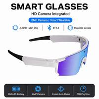 Lunettes de cyclisme professionnelles IA avec caméra 8MP 2K, stabilisation EIS 6 axes, Bluetooth 5.4, étanches IP54 pour activités de plein air, course à pied et randonnée V06