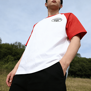 Camiseta de Hombre de Estilo Urbano, Personalizada, de Color Contrastante, Corte Regular, Manga Corta, Tejida, 100% Algodón, Transpirable, con Letras - Product Image 4