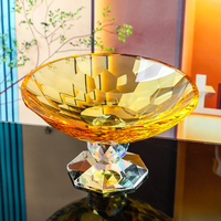 K9 Kristalglas Geëtst Modern Offset Gedrukt Fruit Schaal Ecologisch Snack Dessert Kunst Collectible Huis Bruiloft JiayongCrystal