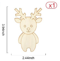 Cadeau de Noël DIY : Pièces en bois de peuplier inachevées pour la décoration, la peinture, les jeux de gribouillage pour enfants, style européen et américain