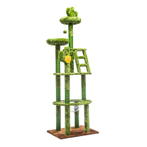 Modern MDF Tall <b>Cat</b> Tower with Transparent Capsule Design Sisal <b>Scratching</b> <b>Posts</b> & Plush Perches-Interactive Indoor Furniture - Product Image 5
