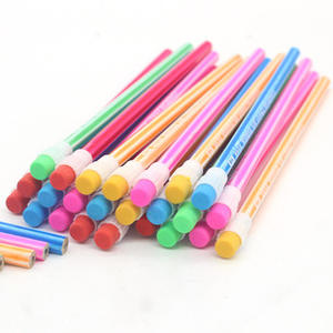 Vente en gros Macaron tige triangulaire bois de tilleul brillant avec pointe en caoutchouc croquis <span class=keywords><strong>dessin</strong></span> stylo apprentissage papeterie HB crayon - Product Image 4