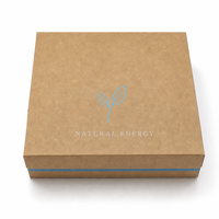 Boîte en papier kraft à prix de gros avec couvercle rabattable, base robuste, impression de logo, carton de présentation pour cadeaux d'entreprise
