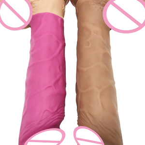 FAAK <span class=keywords><strong>23cm</strong></span> 9 "4cm consolador Artificial suave pene realista silicona consoladores anales Butt Plug carne juguetes sexuales para mujer - Product Image 2
