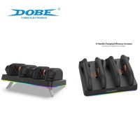 Base de Carga Mini Cuatro en Uno para Controles Izquierdo/Derecho de Nintendo Switch 2 con Iluminación RGB, Incluye Cable de Carga TNS-3160