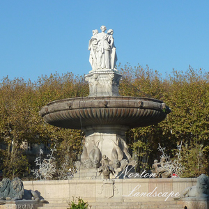 Grande fontaine en pierre pour l'extérieur Sculpture d'un animal Lion Statue et sculpture de figures en marbre Fontaines <span class=keywords><strong>Aix</strong></span> Provence France - Product Image 3