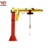 Grue à flèche à bras bon prix 500kg 1ton 2ton 3ton pour atelier de construction avec palan à chaîne électrique
