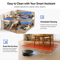 PICEA 298P Aspirateur robot et serpillière mini avec laser de guidage, 10000pa, contrôle par application, anti-emmêlement et station de charge
