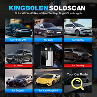 KINGBOLEN Soloscan para Audi, Escaneo Completo del Sistema, Codificación de ECU, Herramienta de Diagnóstico Negra, OBD 12V, 1 Año de Garantía, Lector de Códigos