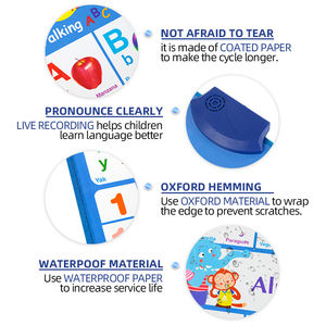 Apprendimento grafico da parete con pianoforte per bambini montessori giocattoli musicali in lingua educativa bilingue inglese spagnolo poster parlanti - Product Image 5