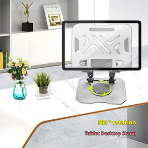 Soporte de Aleación de Aluminio Ajustable, Extensible, Plegable y Portátil para Computadora Portátil, Soporte para Juegos y Negocios, Base Plana - Product Image 3