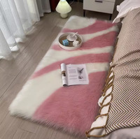 Tapis de chevet populaires, moelleux et shaggy, antidérapants, doux, lavables, en polyester imprimé, nouveauté, antibactériens, pour la décoration intérieure