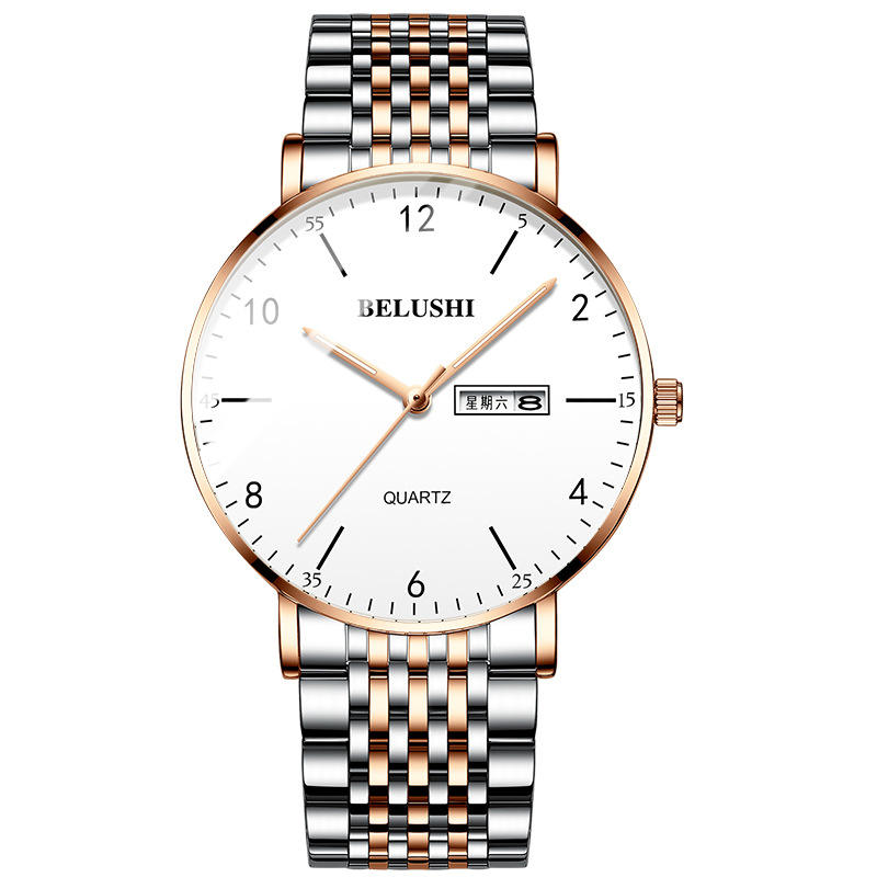 B- 541 gold shell white surface steel belt