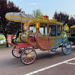 Voiture électrique royale ZOWN 4 places rose bleu or style vintage pour mariage, transport hôtelier et de station balnéaire - Product Image 1