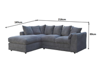Ensemble de Canapés Turcs Moderne en Tissu Gris en Forme de L