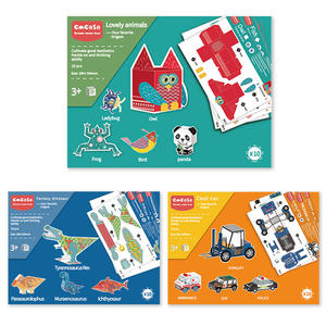 Protection de l'environnement <span class=keywords><strong>couleur</strong></span> Animal enfants bricolage manuel <span class=keywords><strong>Origami</strong></span> <span class=keywords><strong>jeu</strong></span> éducatif simple face 3D pliant papier <span class=keywords><strong>Origami</strong></span> jouets - Product Image 3