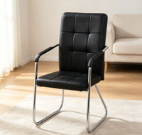 Chaise de bureau ergonomique moderne en cuir PU durable pour la maison, le bureau, le salon, la chambre, la villa, l'hôtel et les salles de conférence (éco-responsable)