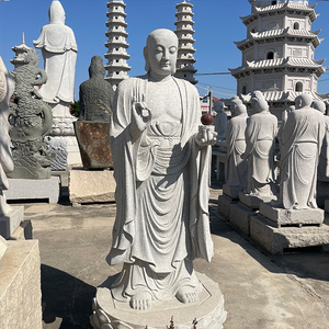 Statues de Bouddha Bodhisattva <span class=keywords><strong>Jizo</strong></span> Ksitigarbha sculptées à la main en pierre naturelle pour projet de jardin extérieur de temple, à vendre - Product Image 2