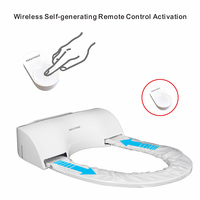 NAVISANI NS301B0 Siège de toilette automatique en plastique avec système d'auto-nettoyage et fonction antimicrobienne pour toilettes publiques