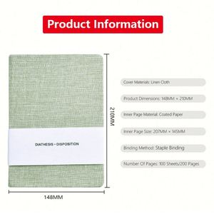 Custom Printed A5 Hardcover Thick Girlish Cloth Cover Notebook Linen <b>Journal</b> Promotion Diary for School Supplies - Product Image 2