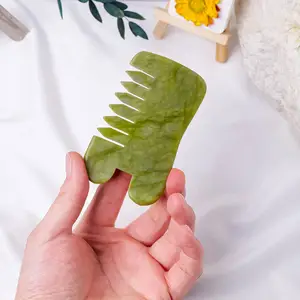 Wholesale natural healing crystal crafts Carving Xiuyu jade comb lady gift Accessories