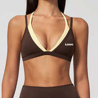 Logo personnalisé, nouveau haut de yoga 2 en 1, soutien-gorge de yoga, hauts de sport de haute qualité pour femmes, vêtements pour femmes
