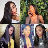 Perruques en cheveux humains lisses HD de 30 pouces, vente en gros Alibaba, perruques complètes en dentelle, perruques frontales en dentelle pour femmes noires