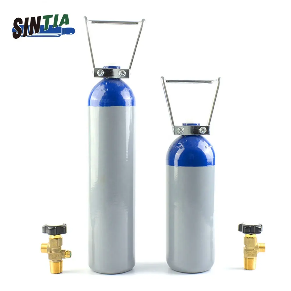 Cilindro de Gas Industrial, Iso9809-3 rellenable, 2l, 5l, 8l, 10l, 20l, 30l, 40l, O2/oxígeno, Co2/h2/hidrógeno