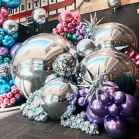 Boule miroir géante personnalisée, sphère gonflable en PVC réfléchissante, ballon brillant gonflable pour la décoration de fêtes de Noël, de mariages et d'événements