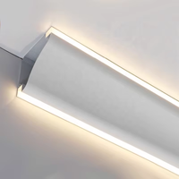 6000 Series LED Luminous Top Corner Line Lamp Angle d'angle intérieur à fente libre pour les plafonds de salon Plâtre exposé Métal