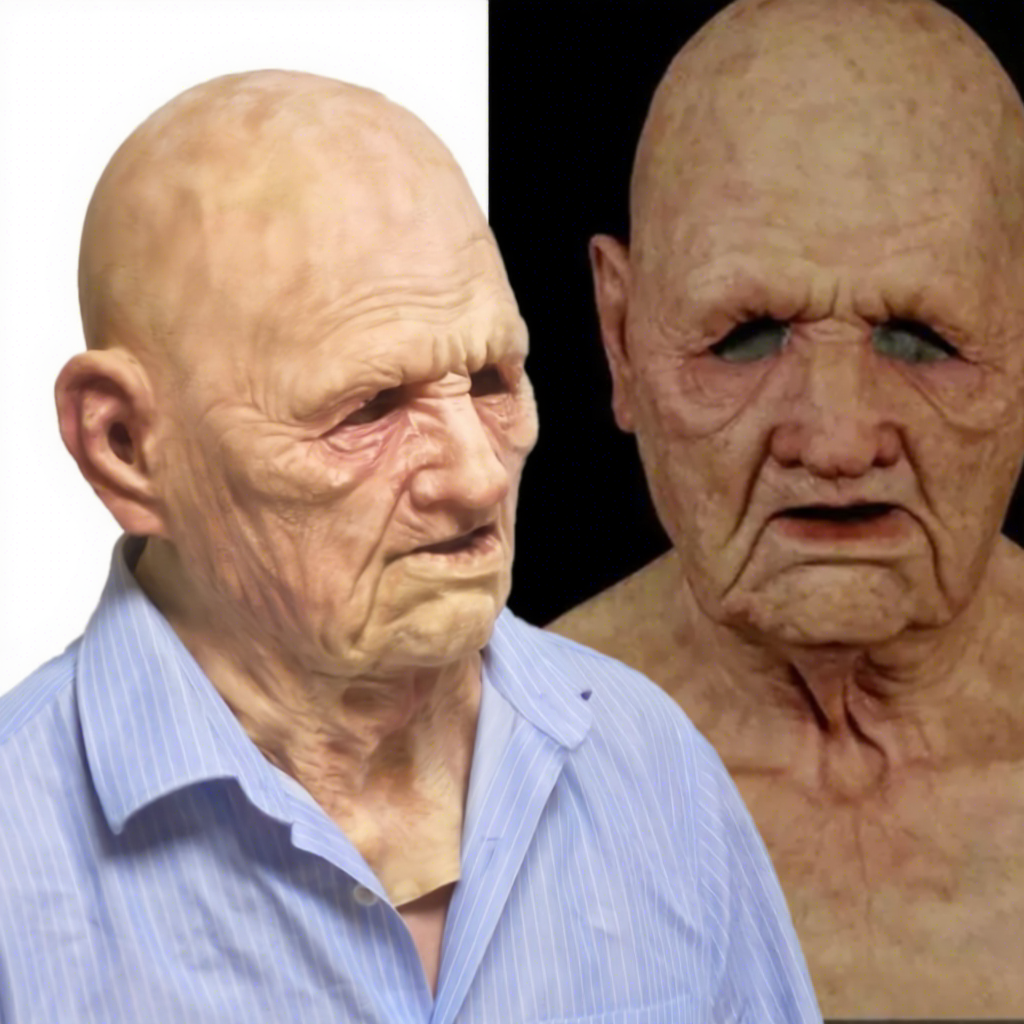 Light old man mask