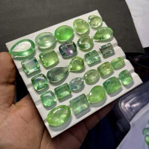 Pierres précieuses en fluorite verte facettée de formes variées pour la fabrication de bijoux, prix en gros - Product Image 3