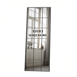 Specchio a figura intera Fesie I Rawcfxdpong con griglia in ferro, 69 x 30 pollici, stile industriale, per soggiorno, camera da letto, da pavimento o da parete - Product Image 1