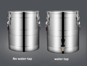 304 baril de nourriture en acier inoxydable à double paroi garder au chaud pot à soupe récipient de stockage des aliments avec <span class=keywords><strong>robinet</strong></span> - Product Image 6
